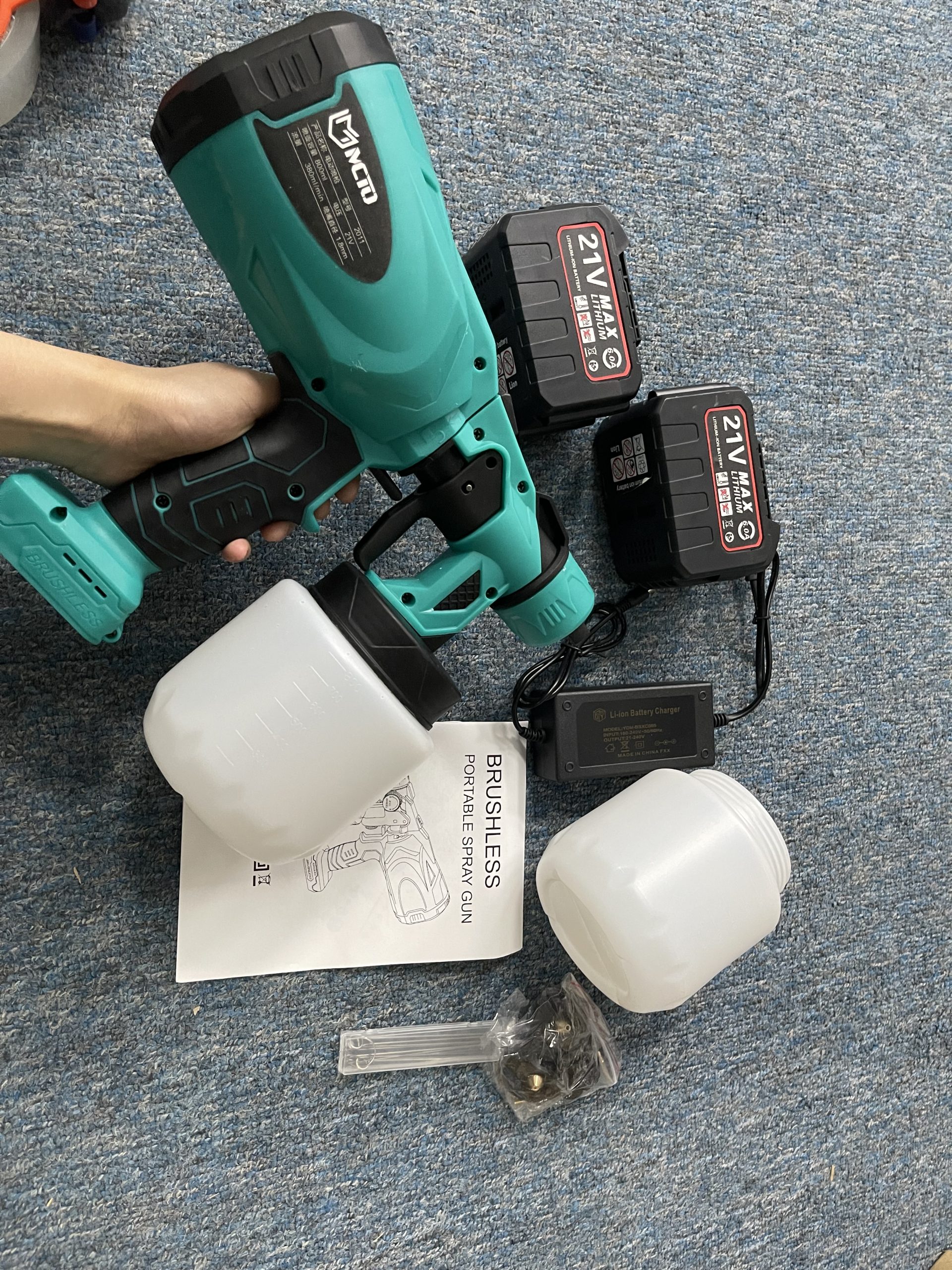 Ogula小倉】噴漆槍電動噴漆槍無線油漆塗料噴漆機一鍵啟動/鬆緊自控/無極調壓
